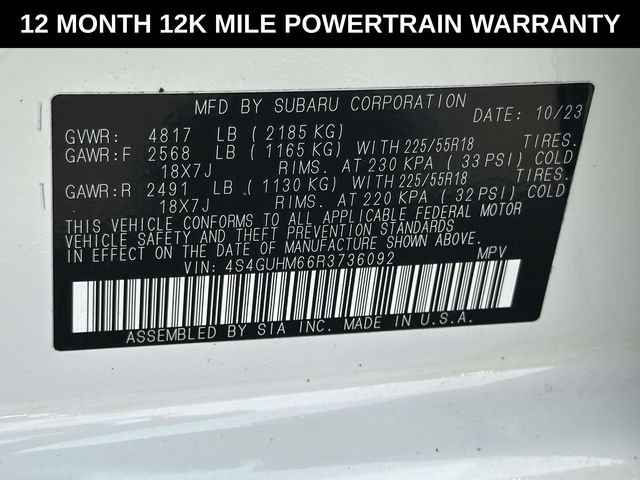 Used 2024 Subaru Crosstrek 2.5i Limited w/ Popular Package #3A AWD/4WD image 30