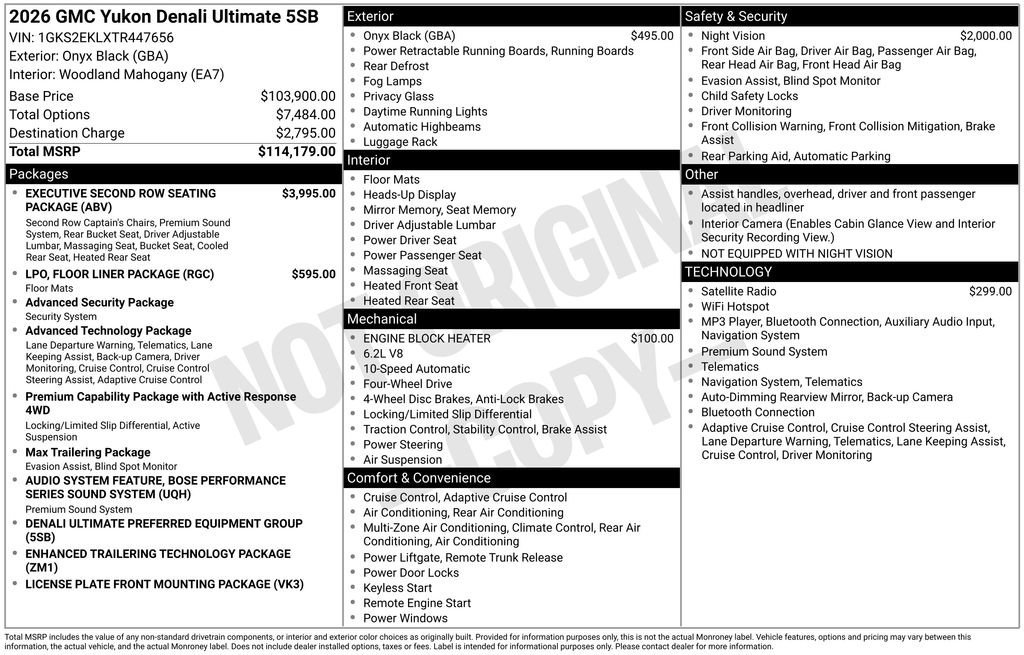 New 2026 GMC Yukon Denali Ultimate AWD/4WD image 49