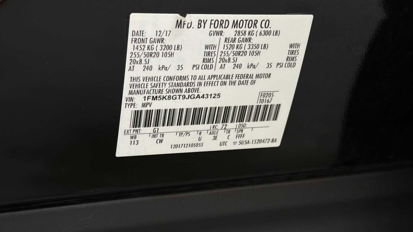 Used 2018 Ford Explorer Sport w/ Equipment Group 401A AWD/4WD image 11