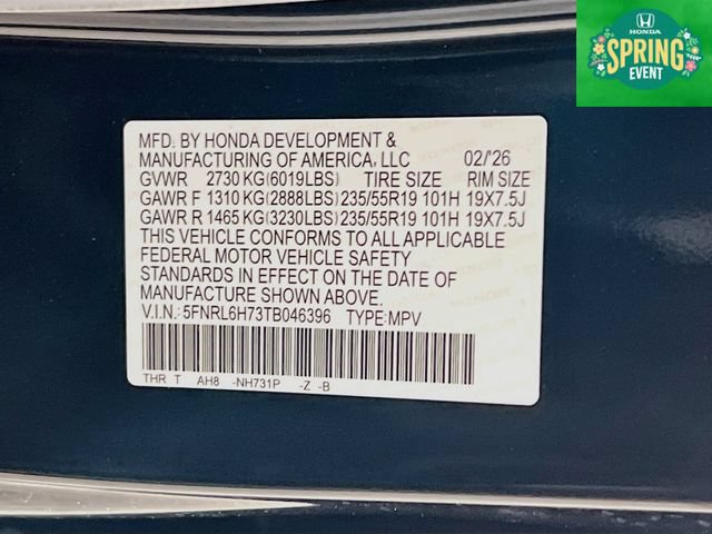 New 2026 Honda Odyssey Sport-L image 32