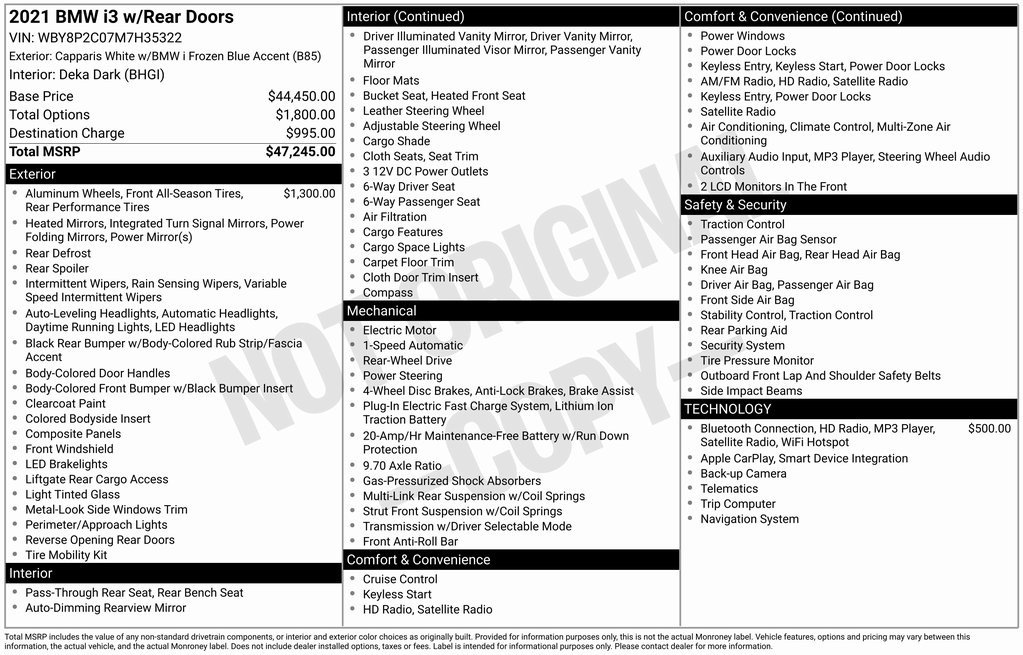 Used 2021 BMW i3 image 2