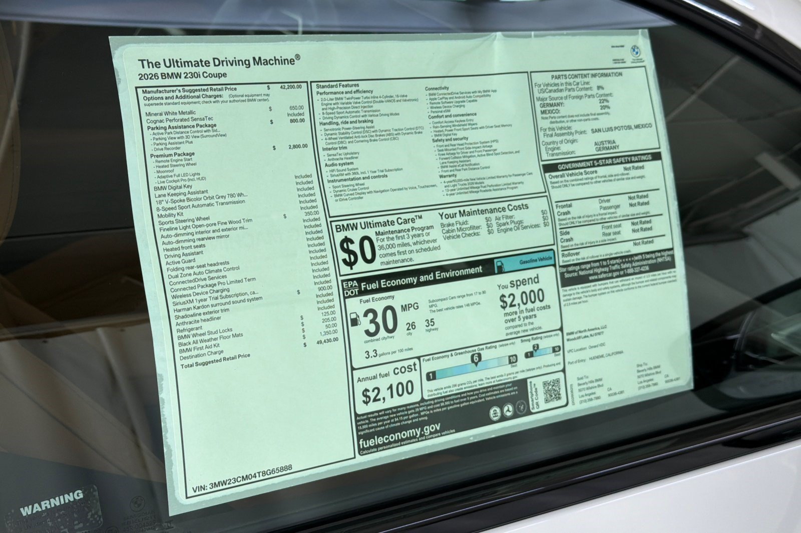 New 2026 BMW 230i Coupe w/ Premium Package RWD image 29