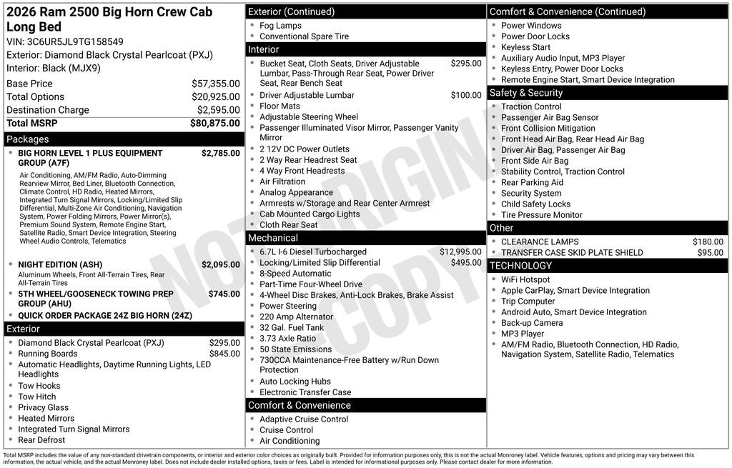 New 2026 RAM 2500 Big Horn AWD/4WD image 13