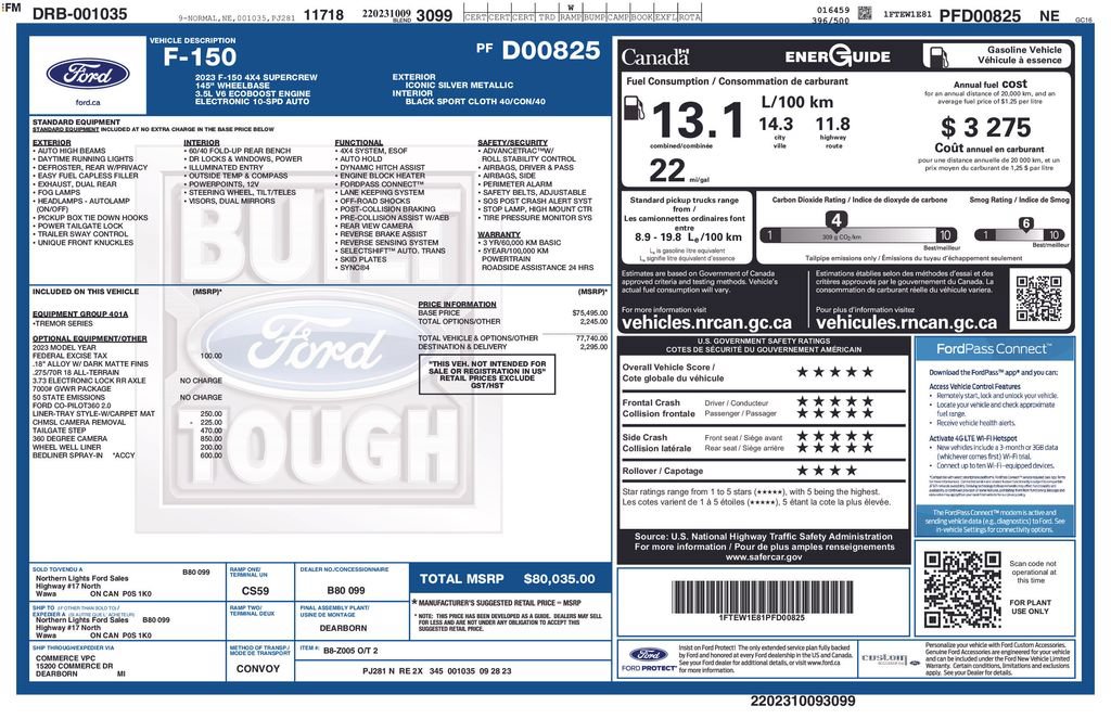 Used 2023 Ford F150 Tremor w/ 360 Degree Camera Package AWD/4WD image 6