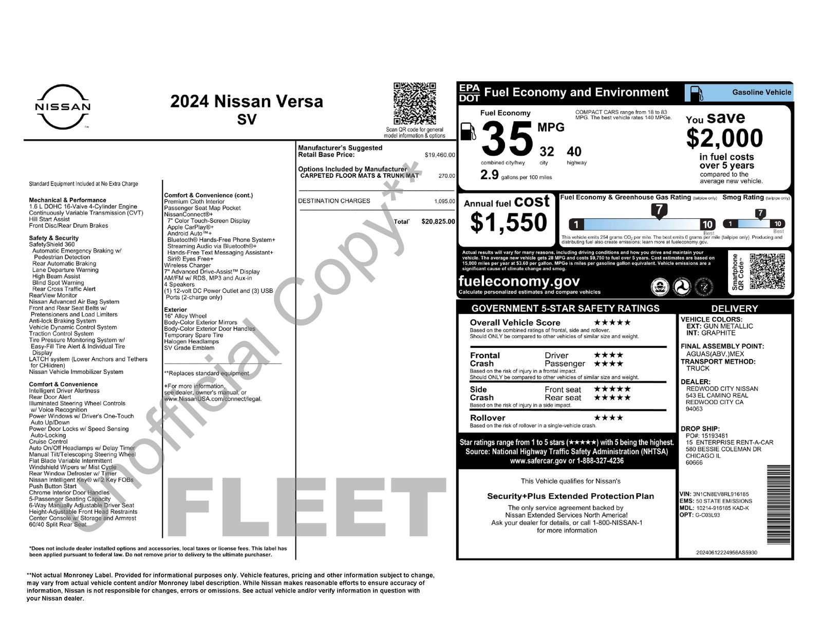 Used 2024 Nissan Versa SV image 6