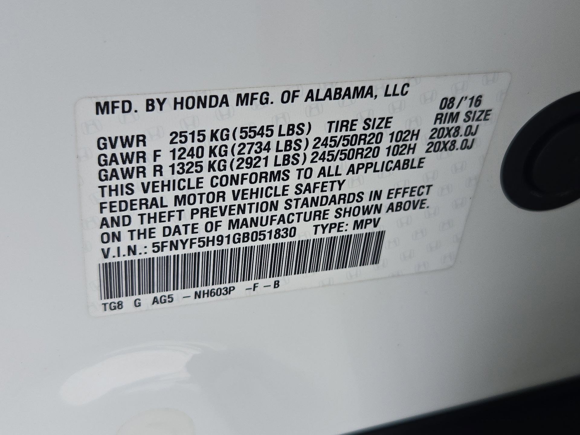 Used 2016 Honda Pilot Touring image 34