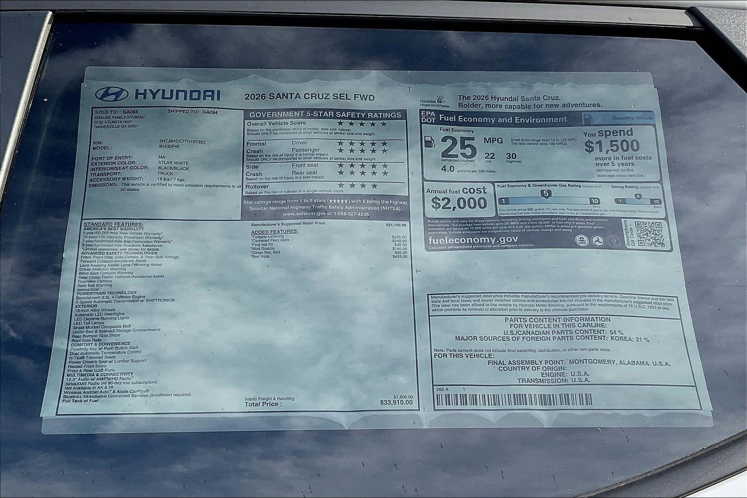 New 2026 Hyundai Santa Cruz SEL FWD image 14