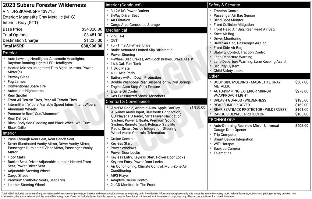 Certified 2023 Subaru Forester Wilderness image 8