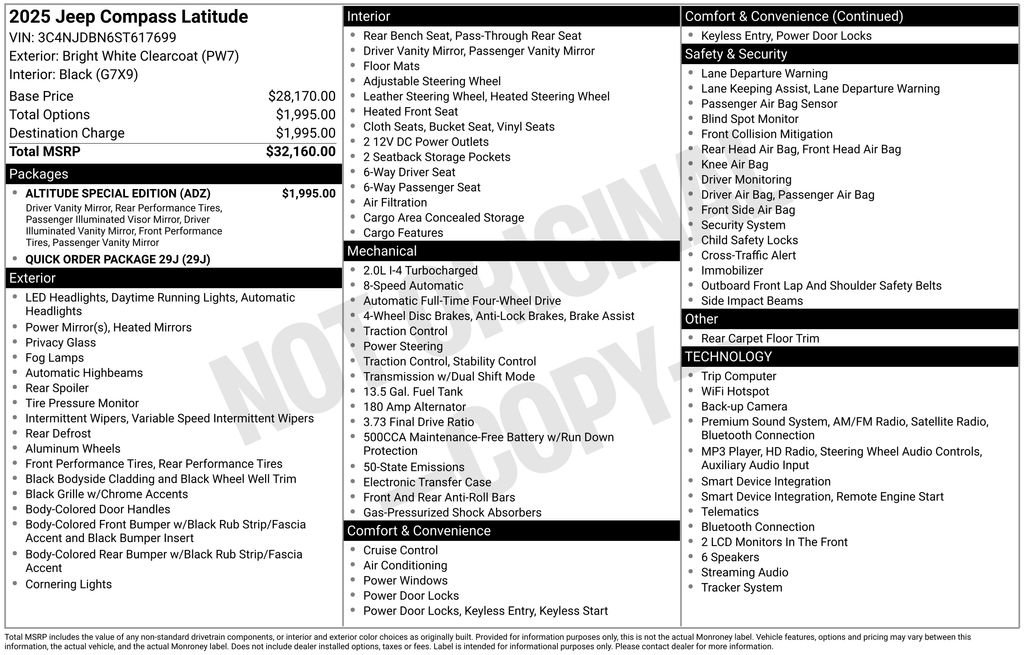 Used 2025 Jeep Compass Latitude w/ Altitude Special Edition AWD/4WD image 5