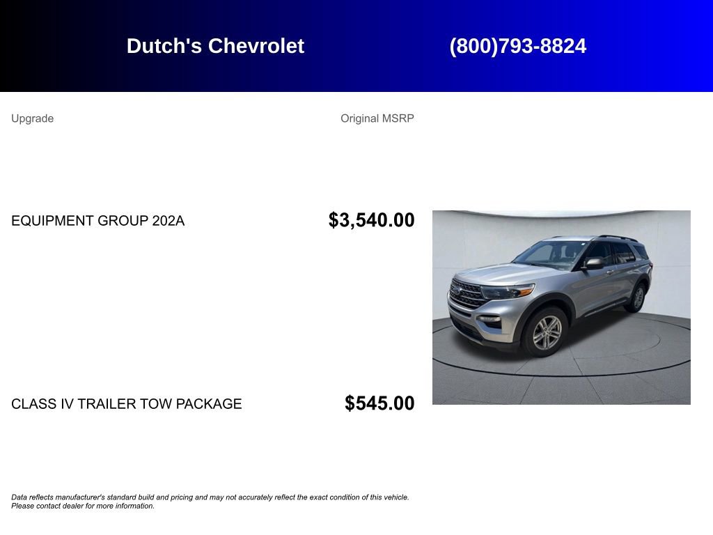 Used 2022 Ford Explorer XLT w/ Equipment Group 202A AWD/4WD image 6
