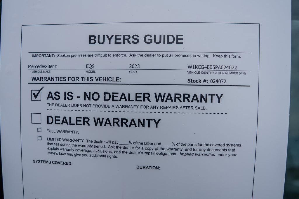 Used 2023 Mercedes-Benz EQS 580 4MATIC Sedan image 34