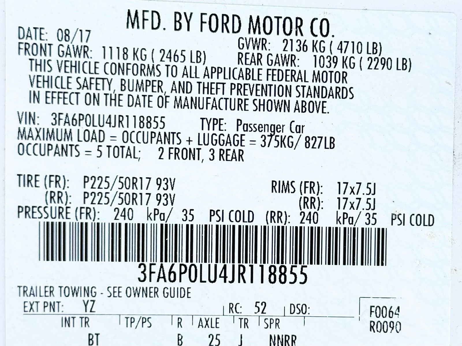 Used 2018 Ford Fusion SE w/ Equipment Group 602A FWD image 48