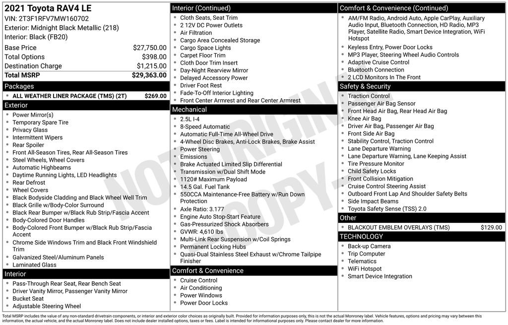 Used 2021 Toyota RAV4 LE image 17