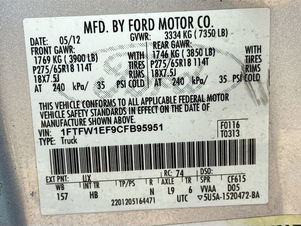 Used 2012 Ford F150 Lariat w/ Lariat Chrome Pkg image 25