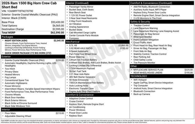 Certified 2026 RAM 1500 Big Horn w/ Night Edition AWD/4WD image 8