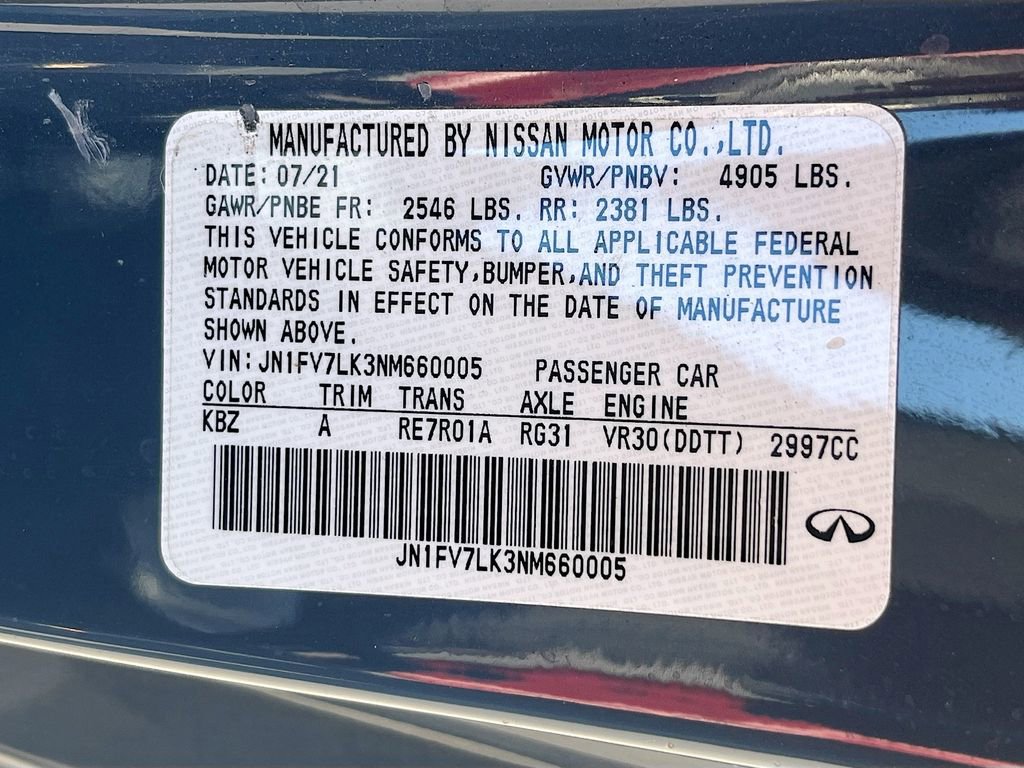 Used 2022 INFINITI Q60 Red Sport 400 w/ Cargo Package RWD image 33