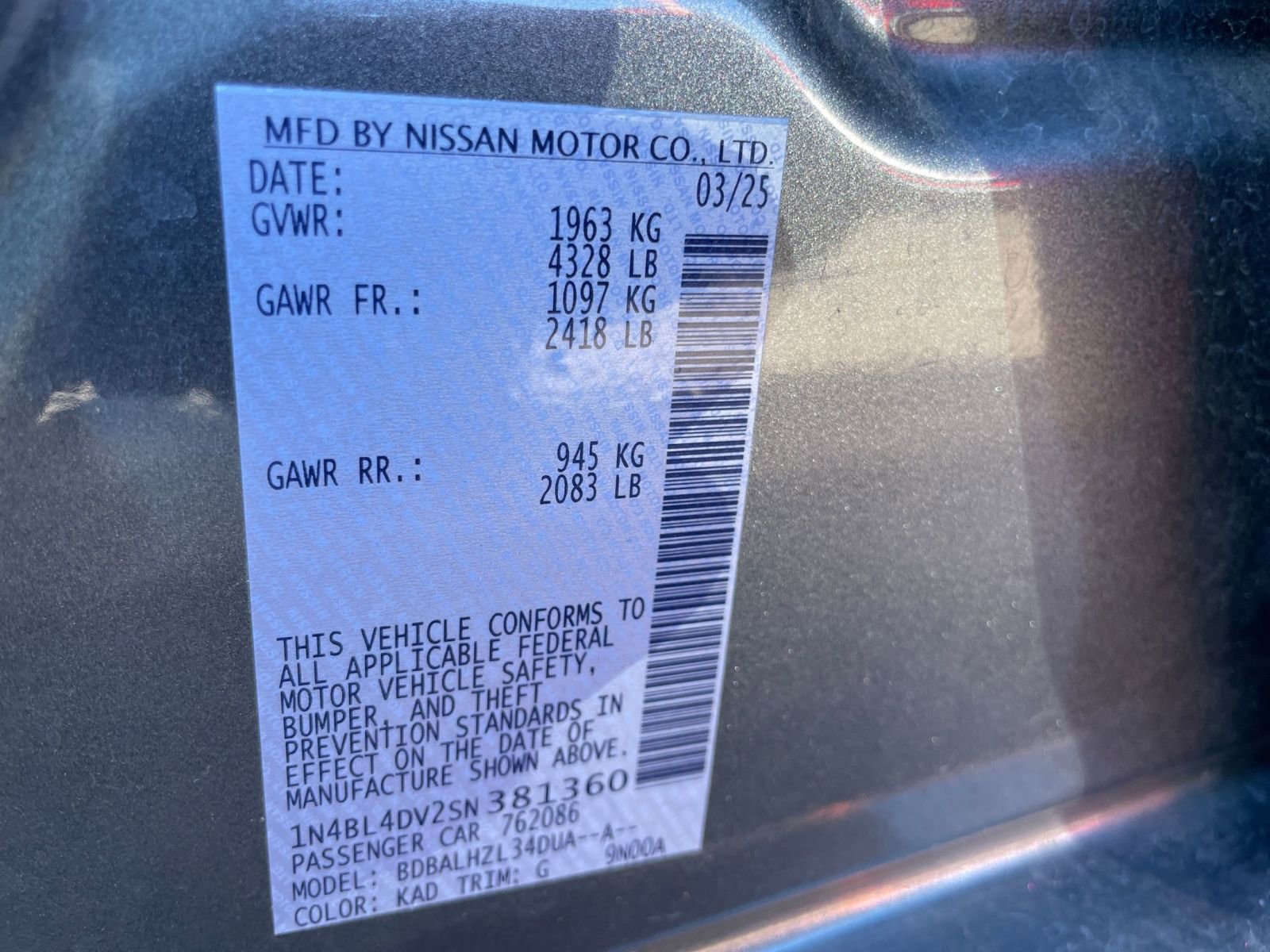 Used 2025 Nissan Altima 2.5 SV image 30