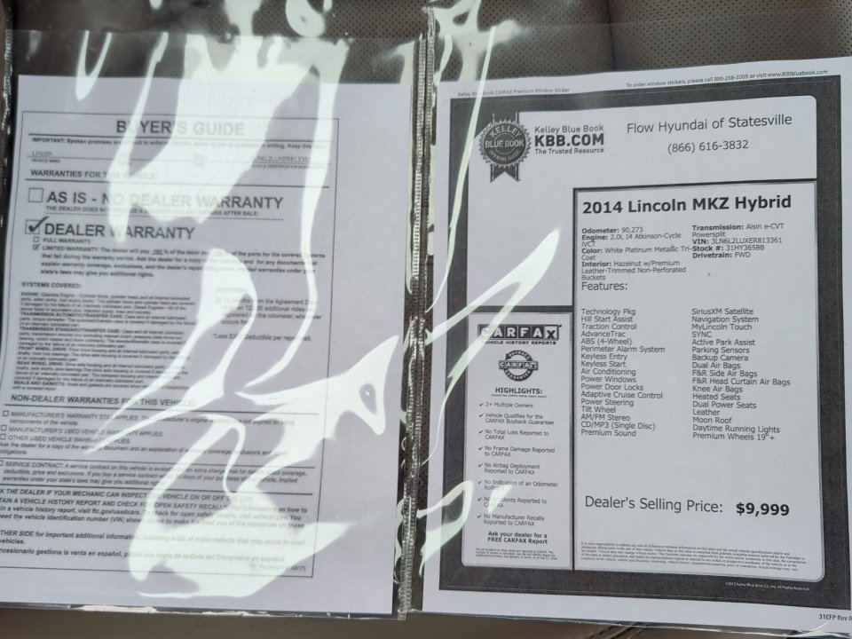 Used 2014 Lincoln MKZ Hybrid w/ Equipment Group 202A Reserve image 37