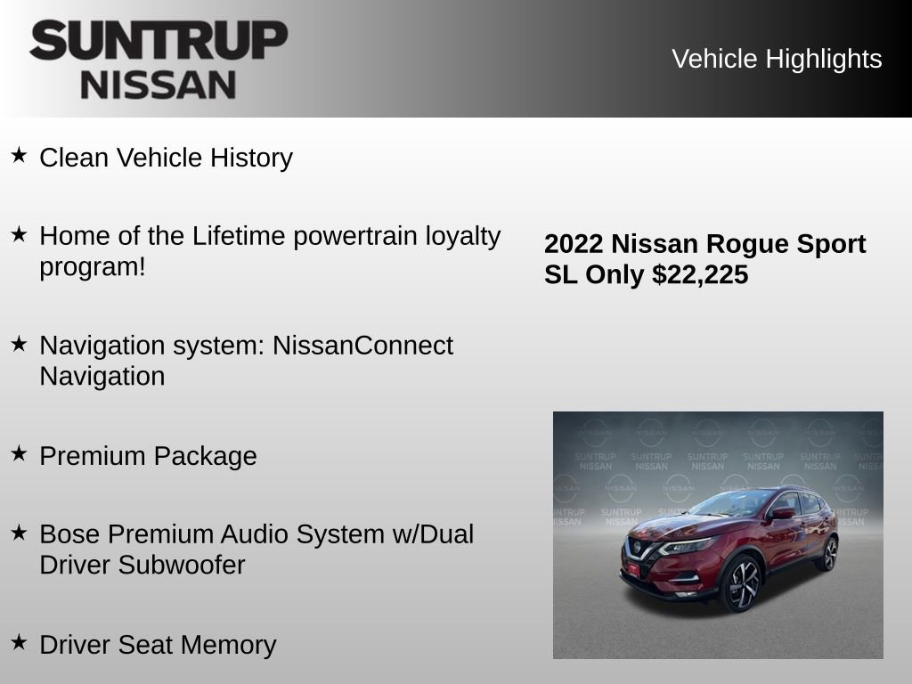 Used 2022 Nissan Rogue Sport SL w/ Premium Package FWD image 8