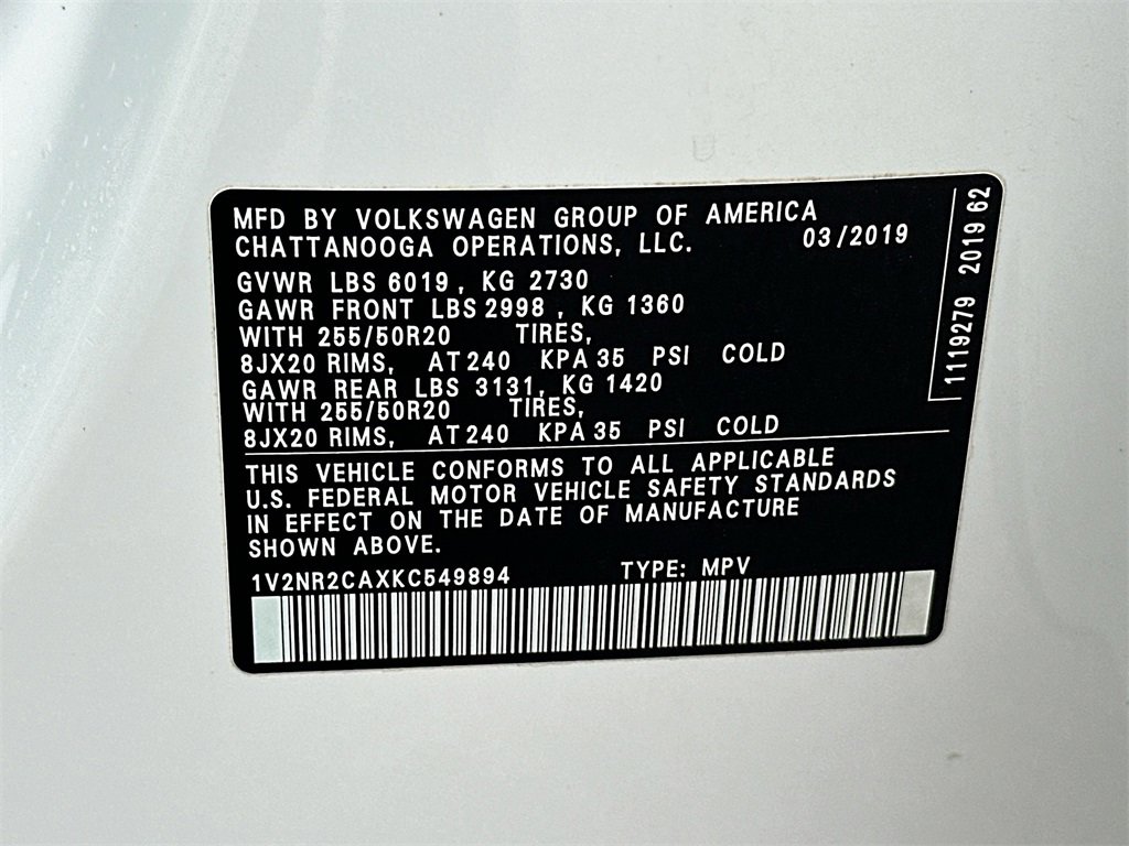 Used 2019 Volkswagen Atlas SEL Premium image 27