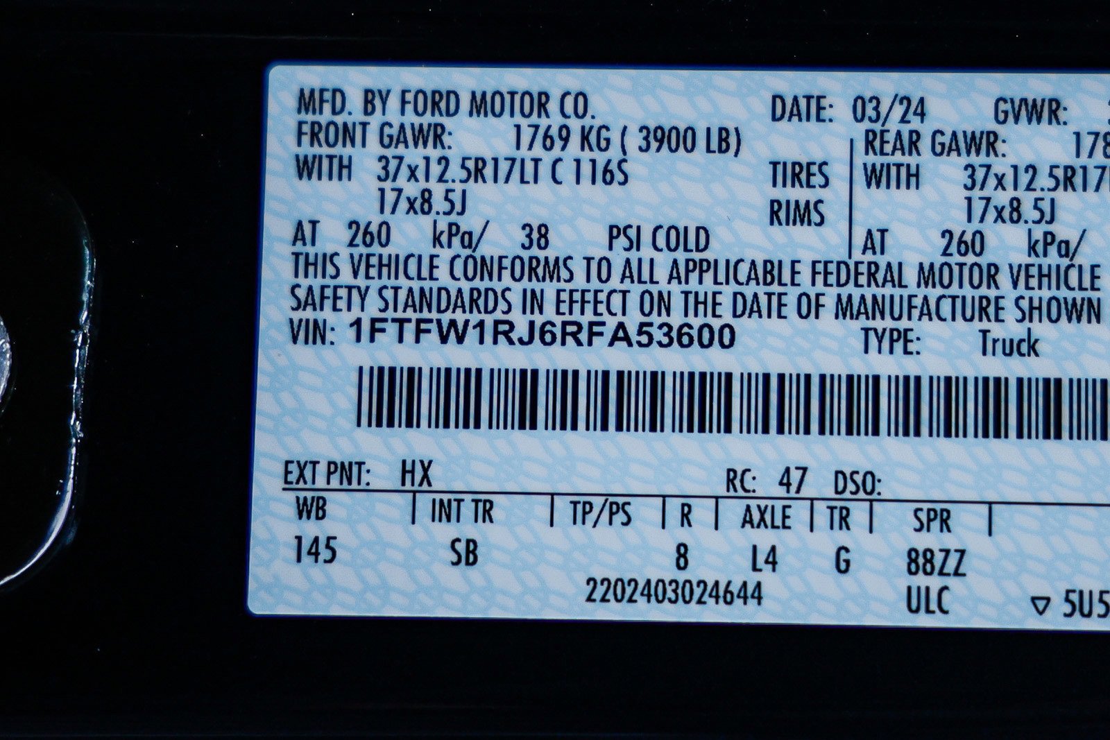 Used 2024 Ford F150 Raptor w/ Equipment Group 803A Raptor R image 29