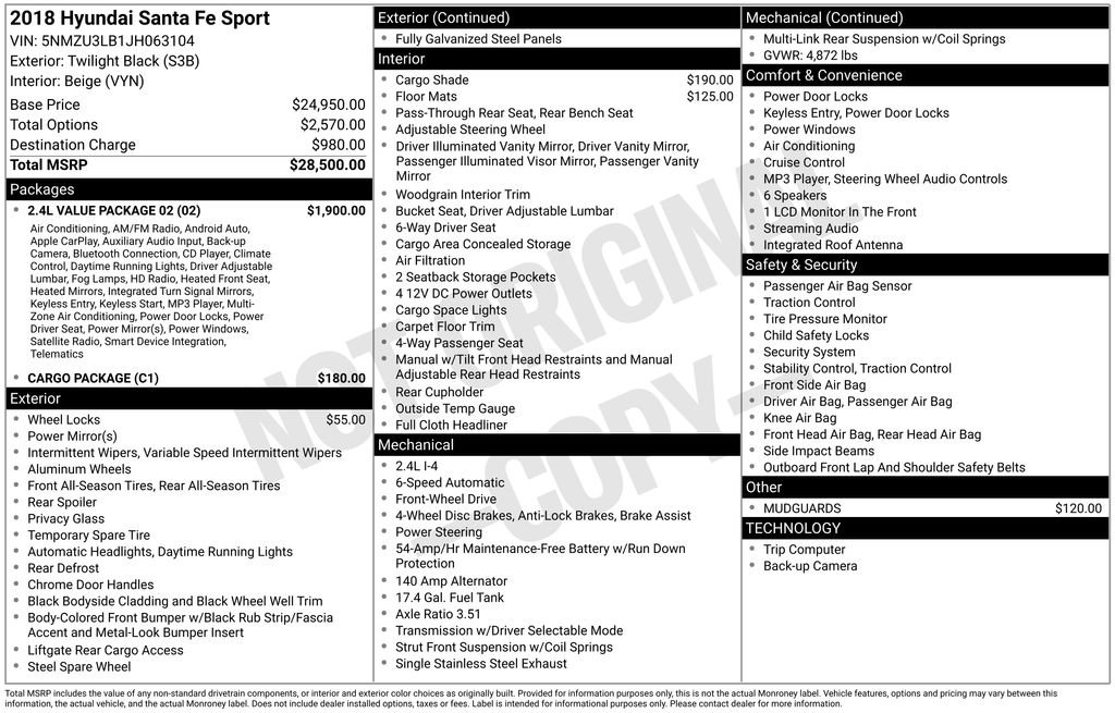 Used 2018 Hyundai Santa Fe Sport w/ 2.4L Value Package 02 image 5