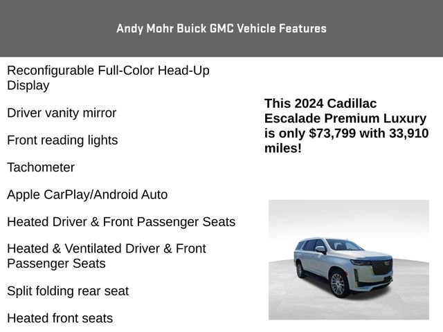 Used 2024 Cadillac Escalade Premium Luxury w/ Touring Package image 12