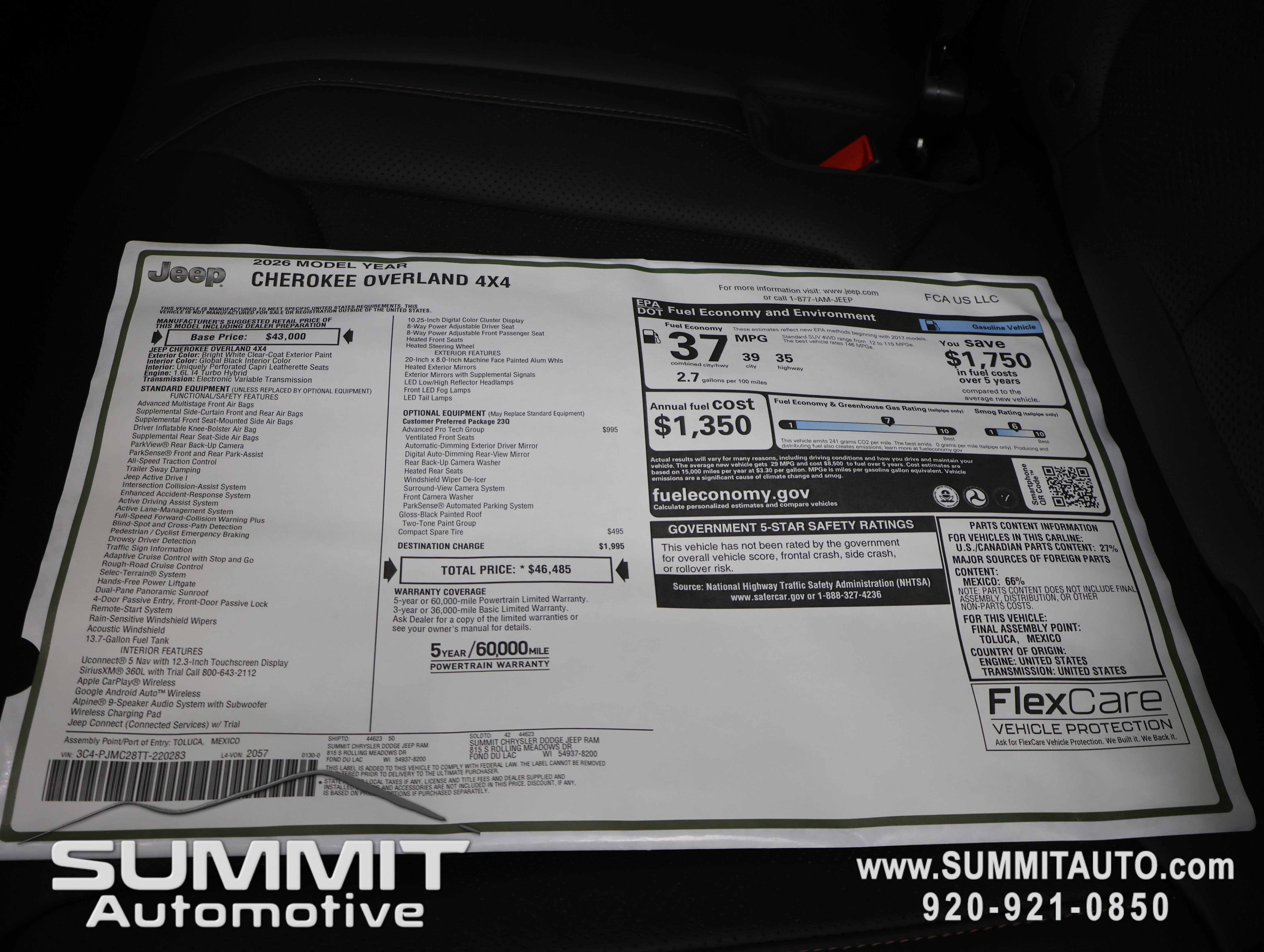 New 2026 Jeep Cherokee Overland image 43