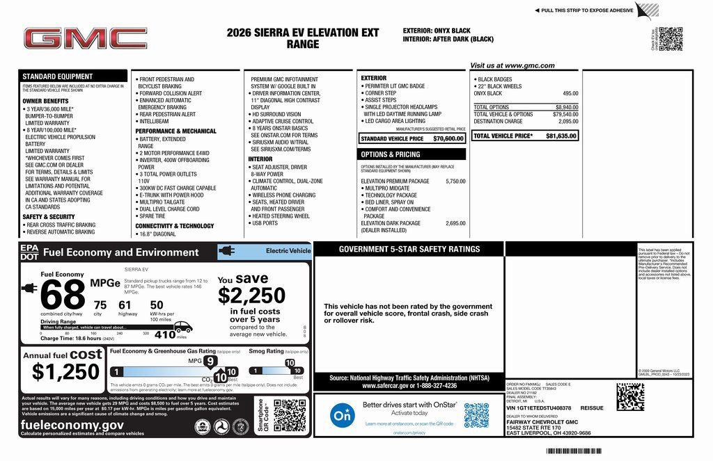 New 2026 GMC Sierra EV Elevation w/ Premium Package image 4