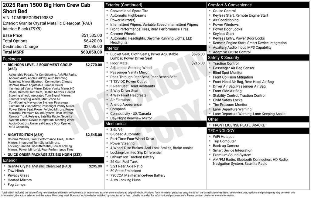 Used 2025 RAM 1500 Big Horn AWD/4WD image 16