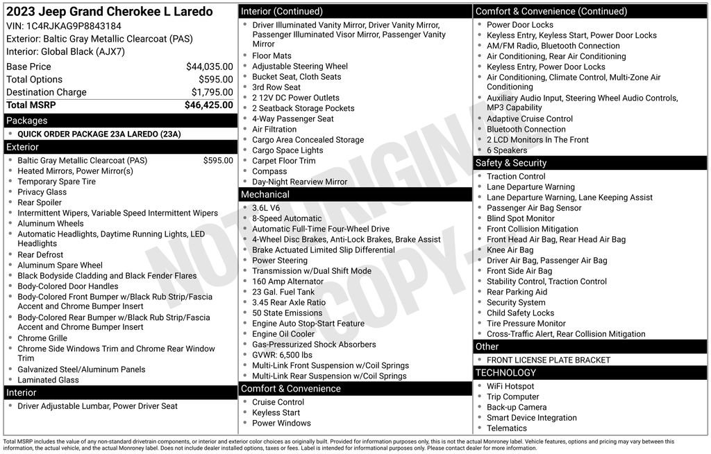 Used 2023 Jeep Grand Cherokee L Laredo image 38