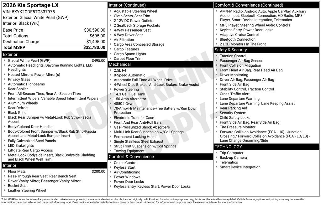 New 2026 Kia Sportage LX image 32
