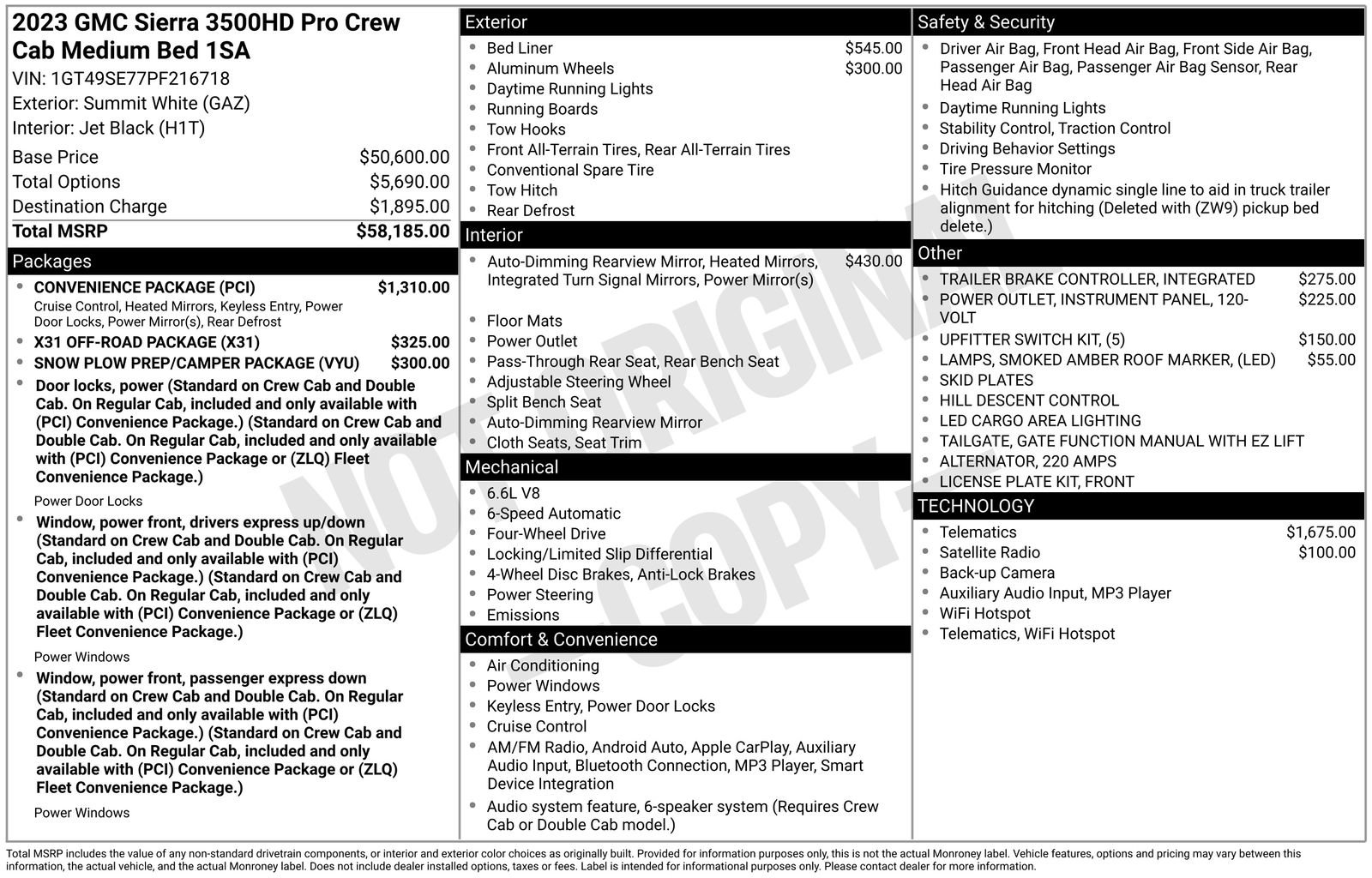 Used 2023 GMC Sierra 3500 Pro w/ Convenience Package image 6