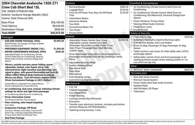 Used 2004 Chevrolet Avalanche Z71 w/ Sun And Sound Package image 13