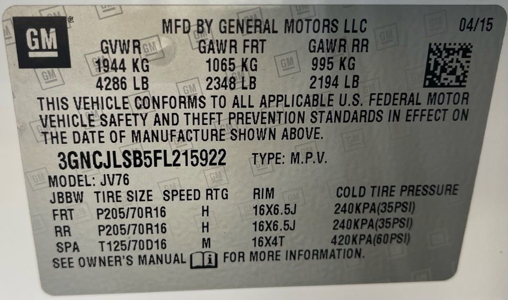 Used 2015 Chevrolet Trax LT w/ LT Plus Package image 37