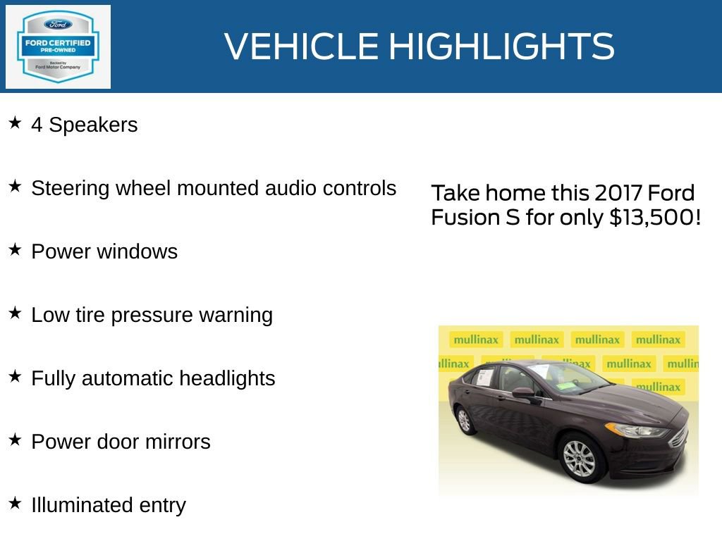 Used 2017 Ford Fusion S image 23