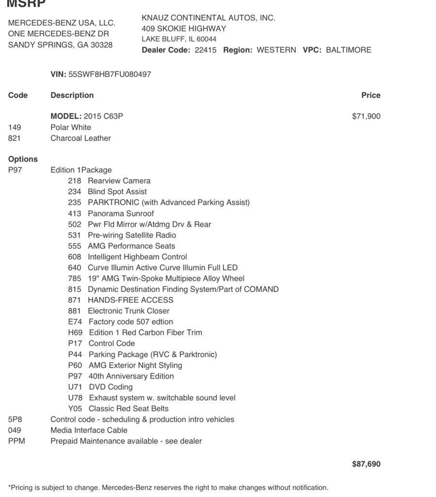 Used 2015 Mercedes-Benz C 63 AMG S image 2