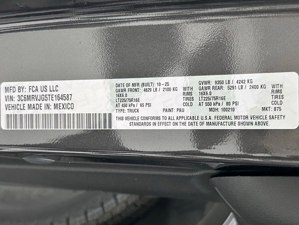 New 2026 RAM ProMaster 3500 w/ Quick Order Package 22H SLT+ image 22