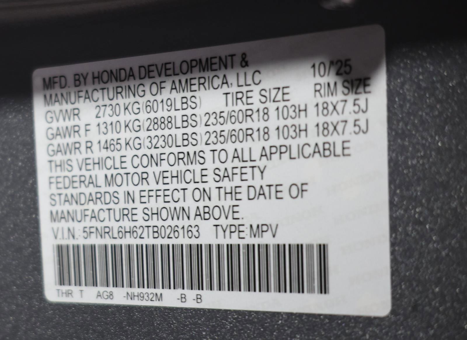 Used 2026 Honda Odyssey EX-L image 30