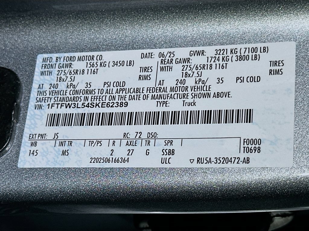 Certified 2025 Ford F150 XLT w/ Equipment Group 301A Standard AWD/4WD image 21