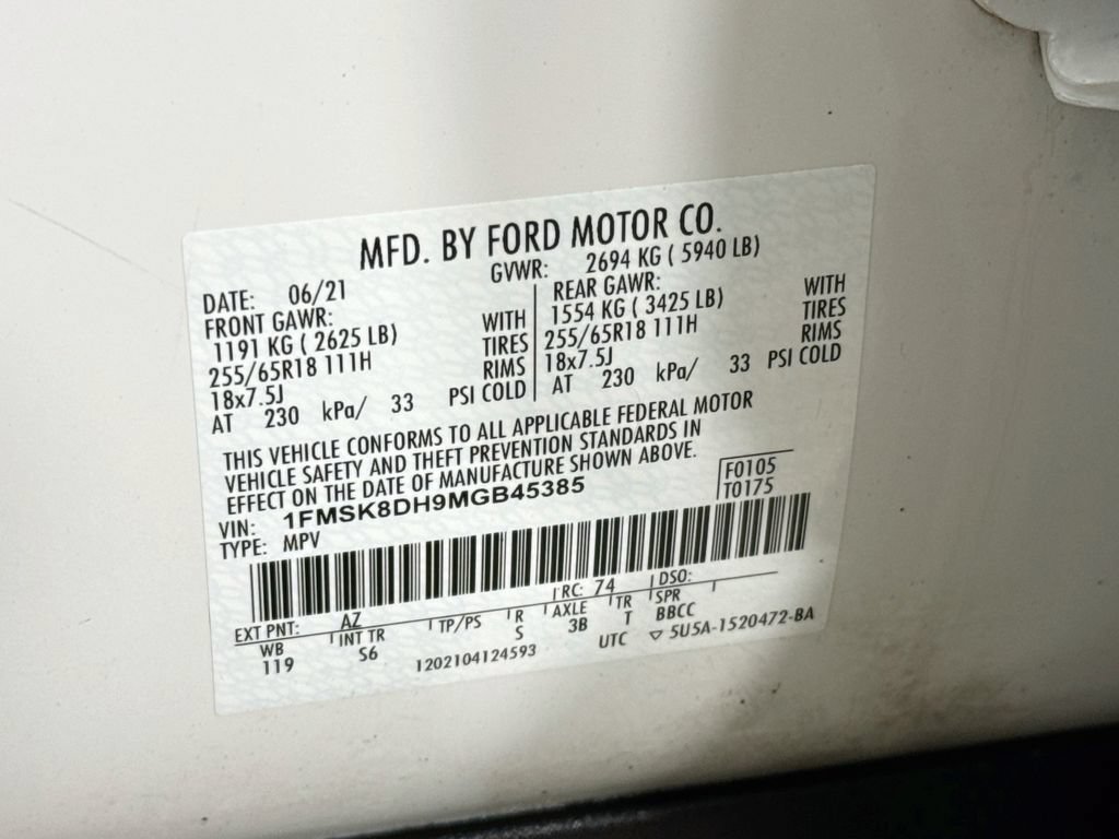 Used 2021 Ford Explorer XLT w/ Equipment Group 202A AWD/4WD image 34