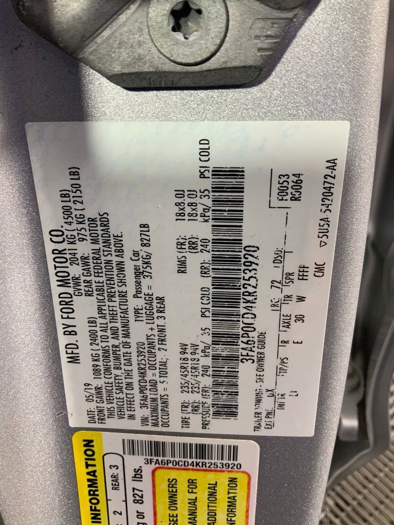 Used 2019 Ford Fusion SEL FWD image 43