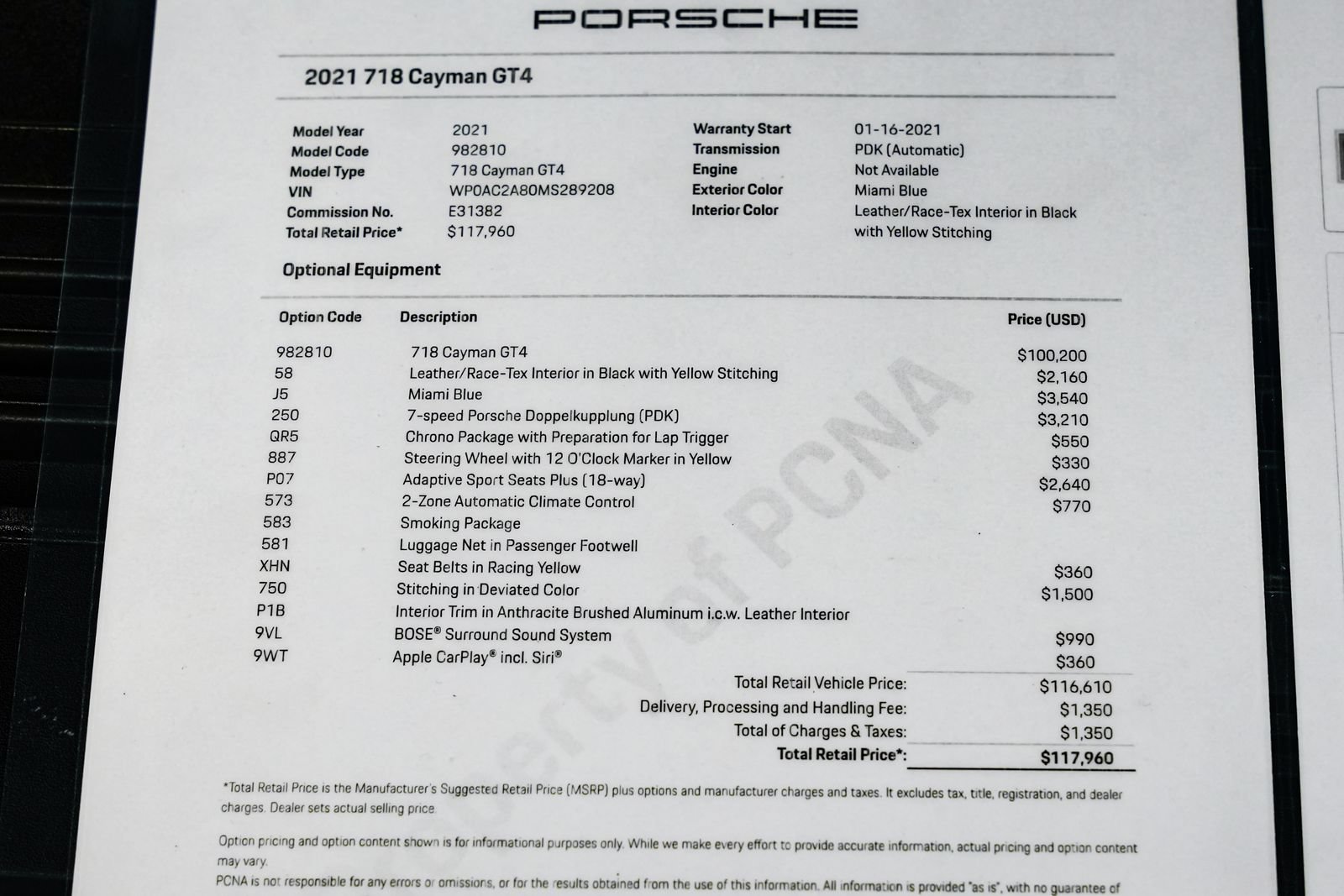 Used 2021 Porsche 718 Cayman GT4 RWD image 2