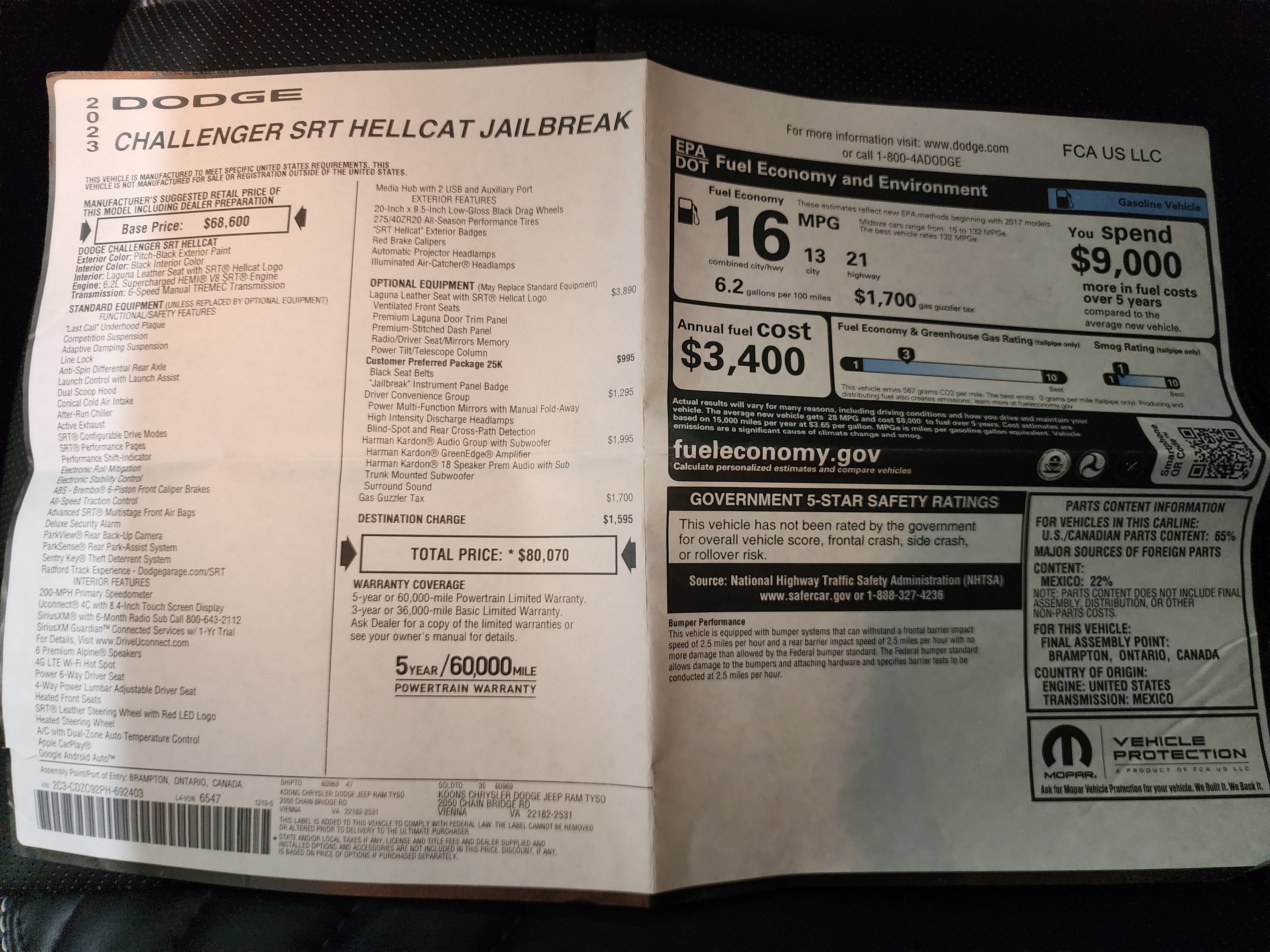 Used 2023 Dodge Challenger SRT Hellcat image 41