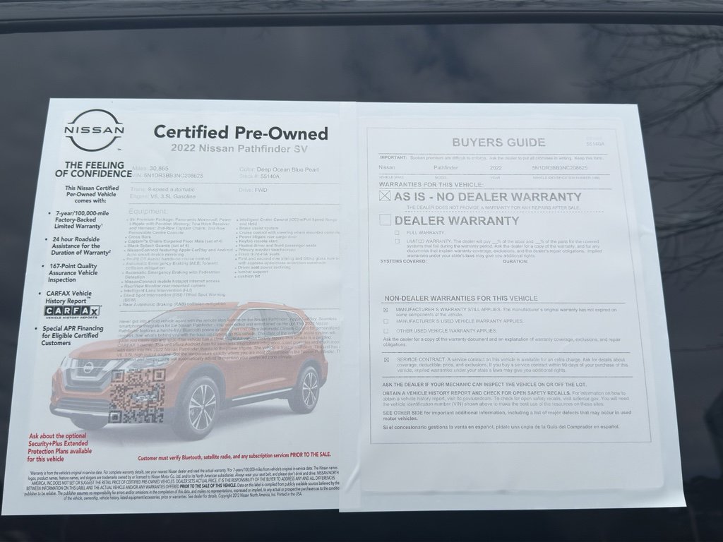 Certified 2022 Nissan Pathfinder SV w/ SV Premium Package image 12