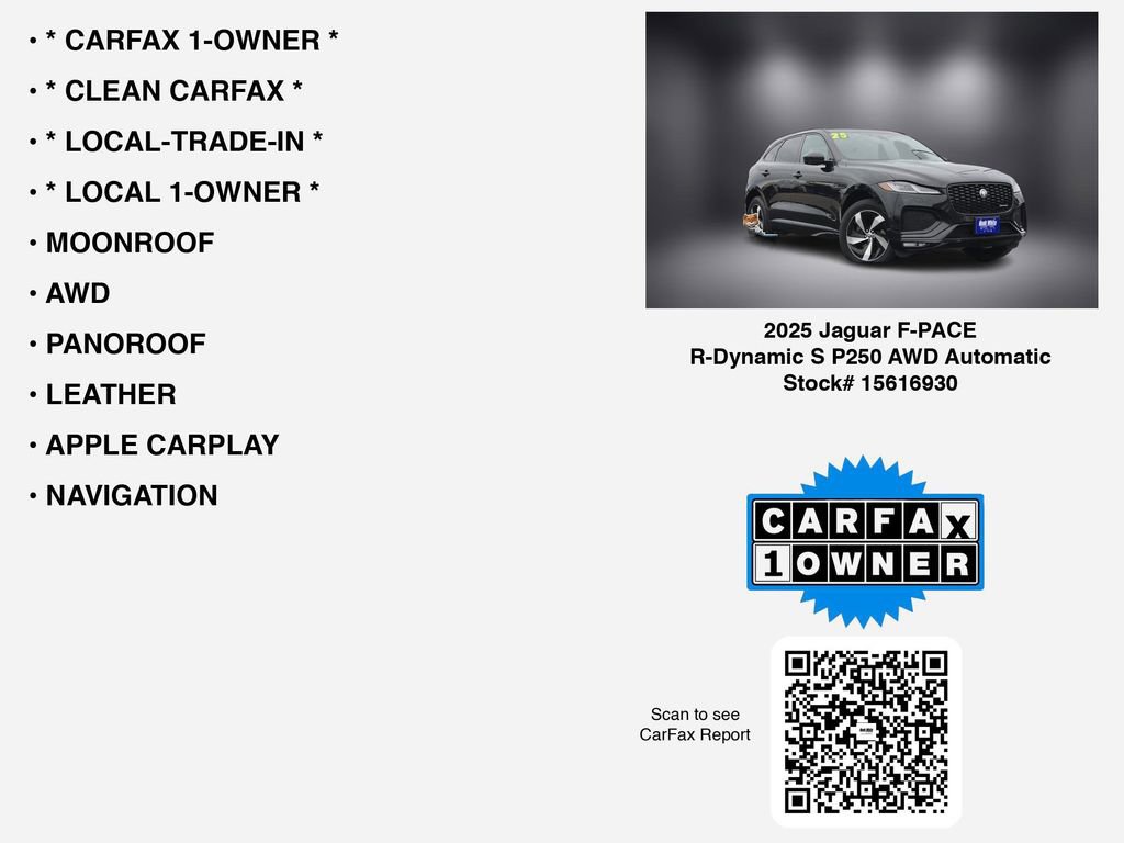 Used 2025 Jaguar F-PACE R-Dynamic S AWD/4WD image 7