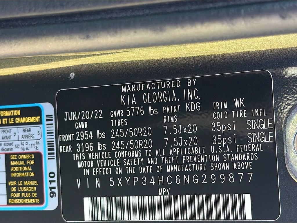 Used 2022 Kia Telluride EX w/ EX Premium Package FWD image 35