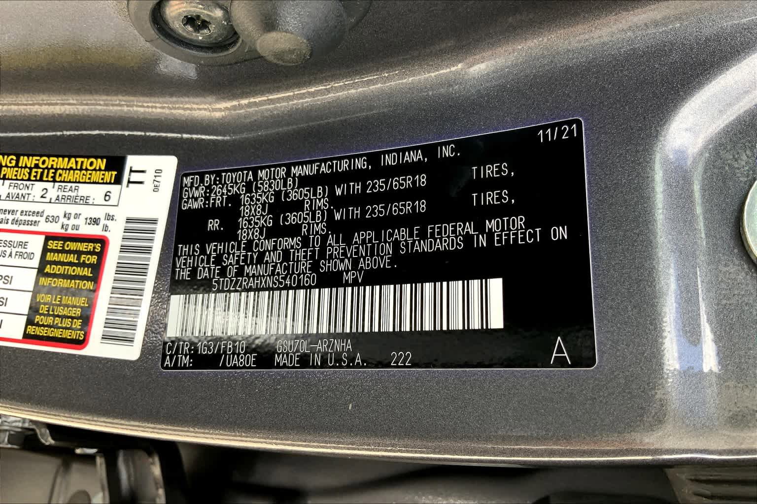 Used 2022 Toyota Highlander LE FWD image 36