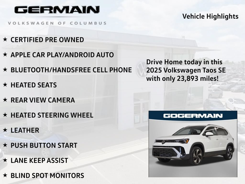 Used 2025 Volkswagen Taos SE AWD/4WD image 5