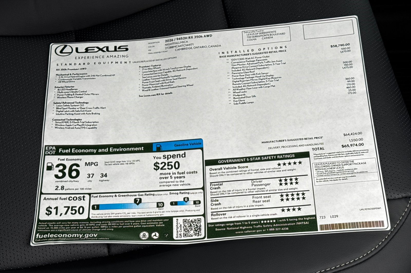 New 2026 Lexus RX 350h AWD/4WD image 29